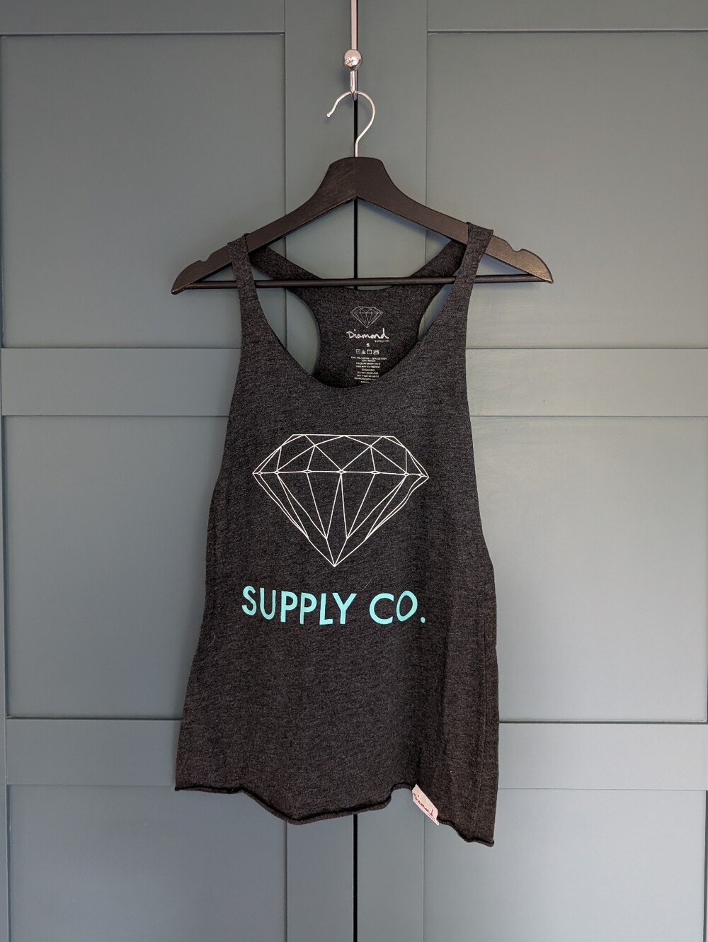 Diamond Supply Co. Women's Charcoal Racerback Tank Top | Small